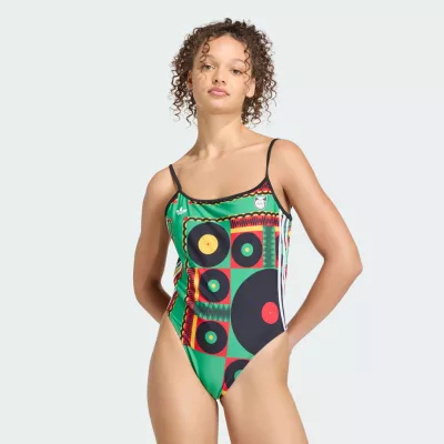 Adidas Kostium kąpielowy Jamajka x Bob Marley Originals z odkrytymi plecami