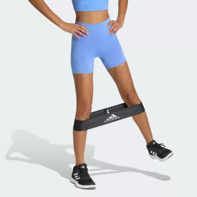 Adidas Krótkie legginsy z 3 paskami Studio All Me Booty