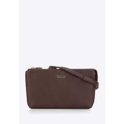Wittchen Crossbody z ekoskóry dwukomorowa brązowa