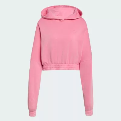 Adidas Acid-Wash Crop Hoodie