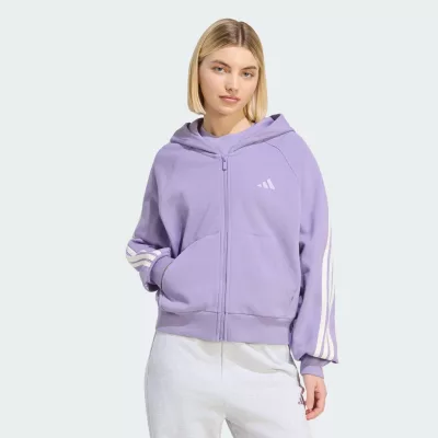 BLUZA Z KAPTUREM, Z 3 PASKAMI I SUWAKIEM NA CAŁEJ DŁUGOŚCI ADIDAS KIT