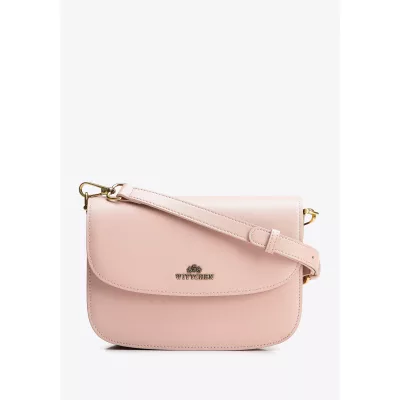 Wittchen Damska crossbody ze skóry naturalnej różowa
