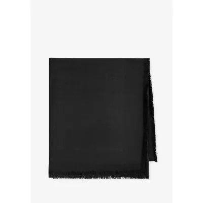 Wittchen Damska chusta z bambusem w monogram czarna