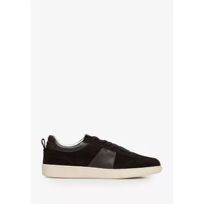 Wittchen Damskie sneakersy ze skóry zamszowej brązowe