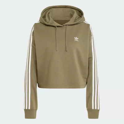 Adidas Adicolor 3-Stripes Short Hoodie