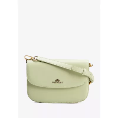 Wittchen Damska crossbody ze skóry naturalnej pistacjowa