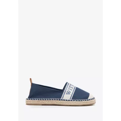 Damskie espadryle z lamówką z napisem WITTCHEN