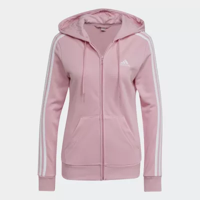 Adidas Essentials French Terry 3-Stripes Full-Zip Hoodie