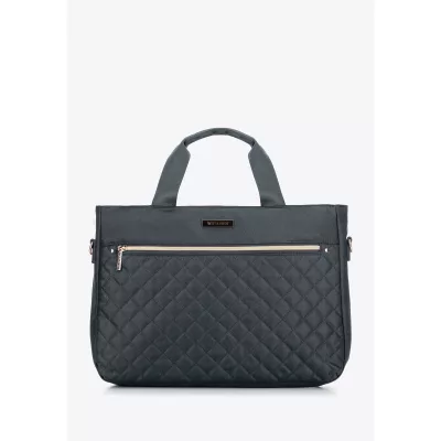 Wittchen Torba na laptopa 14'' biznesowa z pikowaniem szara