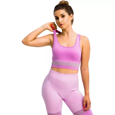 GymHero Stripes Bra BRA-MAUVE