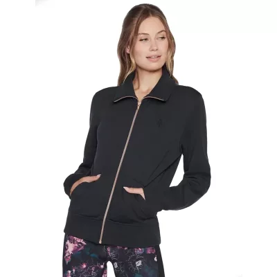 Skechers Hoodless Hoodie Skechcloud Jacket WJA288-BLK