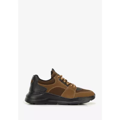 Wittchen Męskie sneakersy na lekkiej podeszwie brązowe