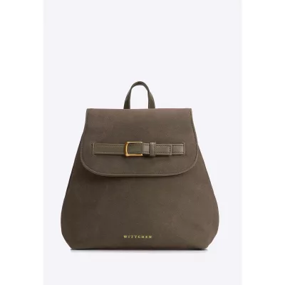 Wittchen Elegancki plecak damski z klapą khaki