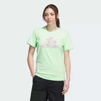 Adidas Floral Badge of Sport Graphic T-Shirt