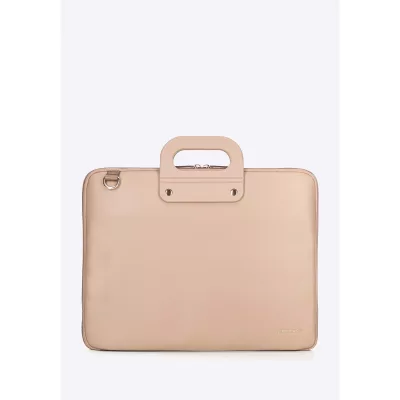 Wittchen Torba na laptopa 15” z imitacji skóry beżowa