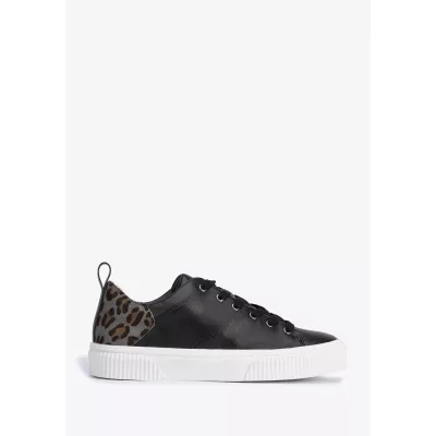 Wittchen Damskie sneakersy skórzane z wzorem w cętki czarne