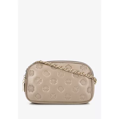 Wittchen Damska crossbody ze skóry na łańcuszku beżowa