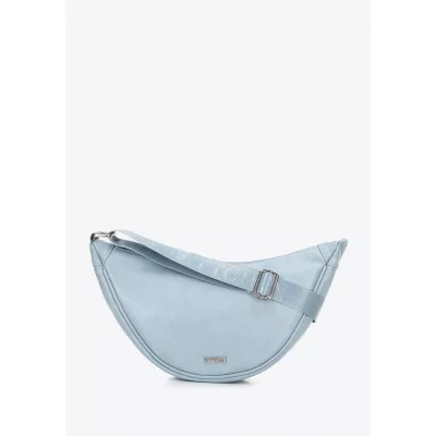 Wittchen Damska torebka crossbody na szerokim pasku niebieska