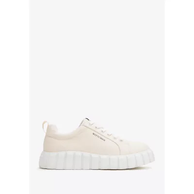 Wittchen Damskie sneakersy na platformie jasny beż