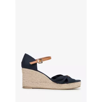 Wittchen Damskie espadryle z kokardą z przodu granatowe