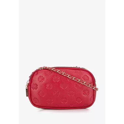 Wittchen Damska crossbody ze skóry na łańcuszku malinowa