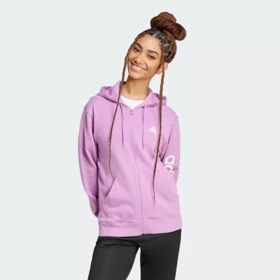 Adidas Bluza z kapturem Essentials Linear Full-Zip French Terry