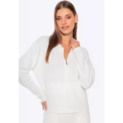 Wittchen Rozpinana bluza damska kremowa