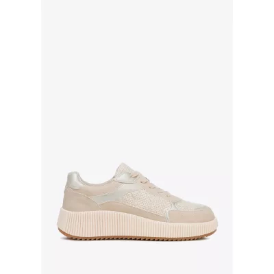 Wittchen Damskie sneakersy na platformie beżowe