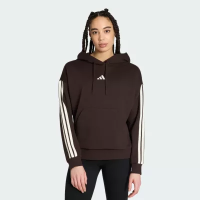 Adidas Bluza z kapturem Essentials 3-Stripes Fleece