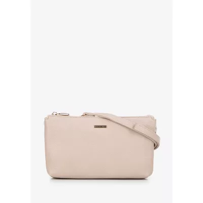 Wittchen Crossbody z ekoskóry dwukomorowa beżowa