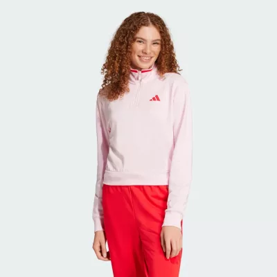Adidas Bluza dresowa Essentials Color Pop French Terry Crop Quarter-Zip