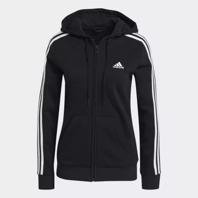Adidas Essentials Fleece 3-Stripes Full-Zip Hoodie