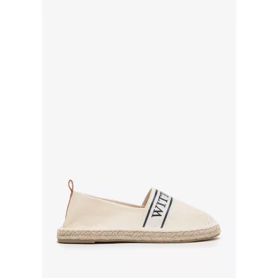 Damskie espadryle z lamówką z napisem WITTCHEN