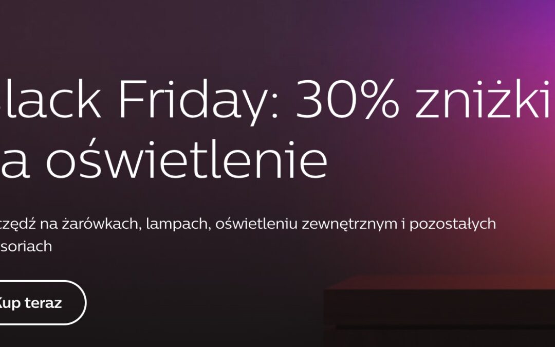 Philips Hue wyprzedaż Black Friday 30% zniżki